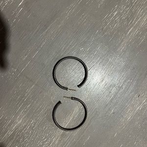 David Yurman cable hoop earrings